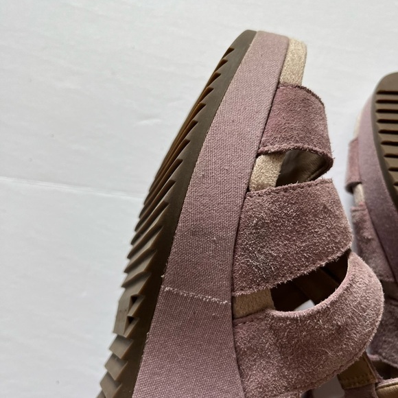 Vionic Hoola Tawny Mauve Suede T strap Wedge Sandal Size 11 - Picture 9 of 9